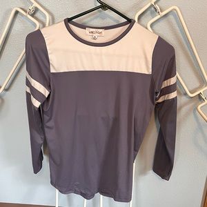 STITCH Fix Nine 1 Eight Size XL PURPLE WHITE Long Sleeve Shirt T-shirt